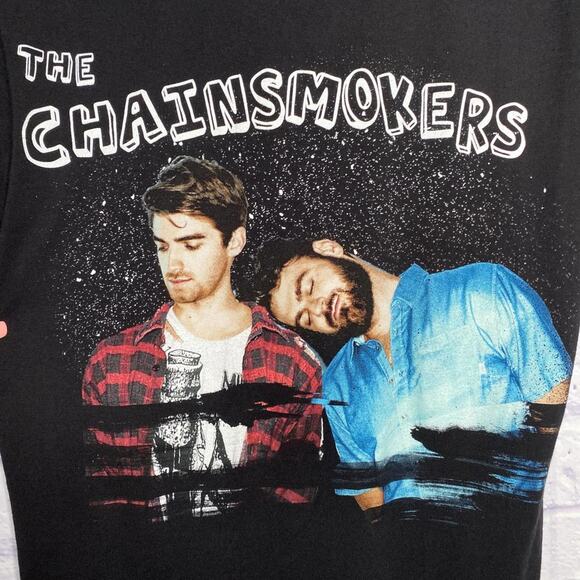The Chainsmokers Memories Tour Concert Tee Band Tee Black Crewneck Medium Rock - Picture 7 of 8
